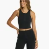Granite Heathered Zip Tank
