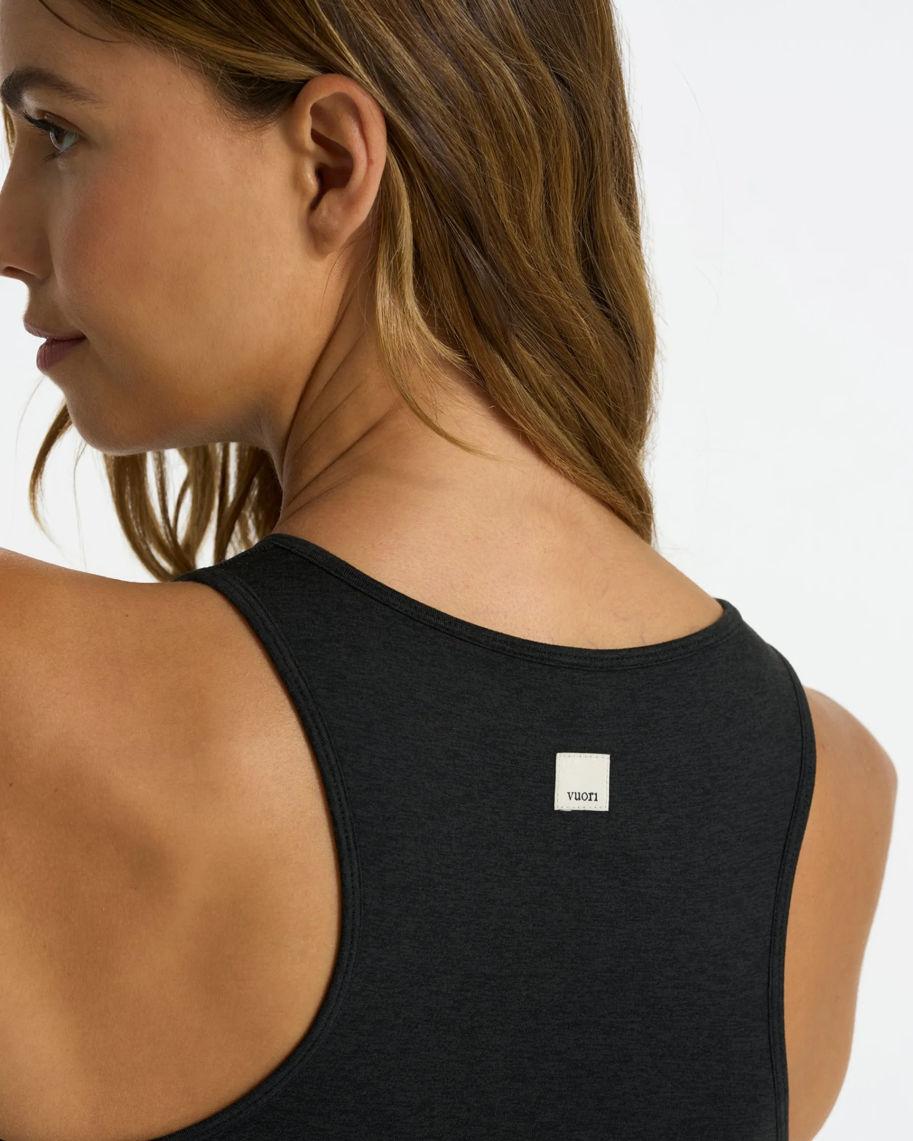 Granite Heathered Zip Tank