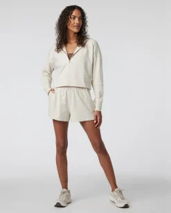 Halo Half Zip Cropped Hoodie