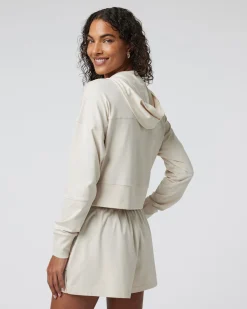 Halo Half Zip Cropped Hoodie