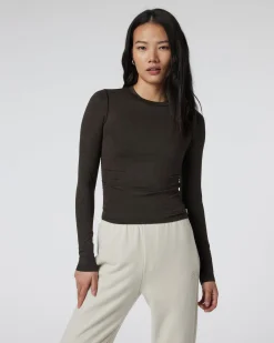 Long Sleeve Halo Ruched Tee