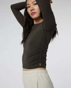 Long Sleeve Halo Ruched Tee