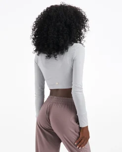 Long-Sleeve Lux Crop Tee
