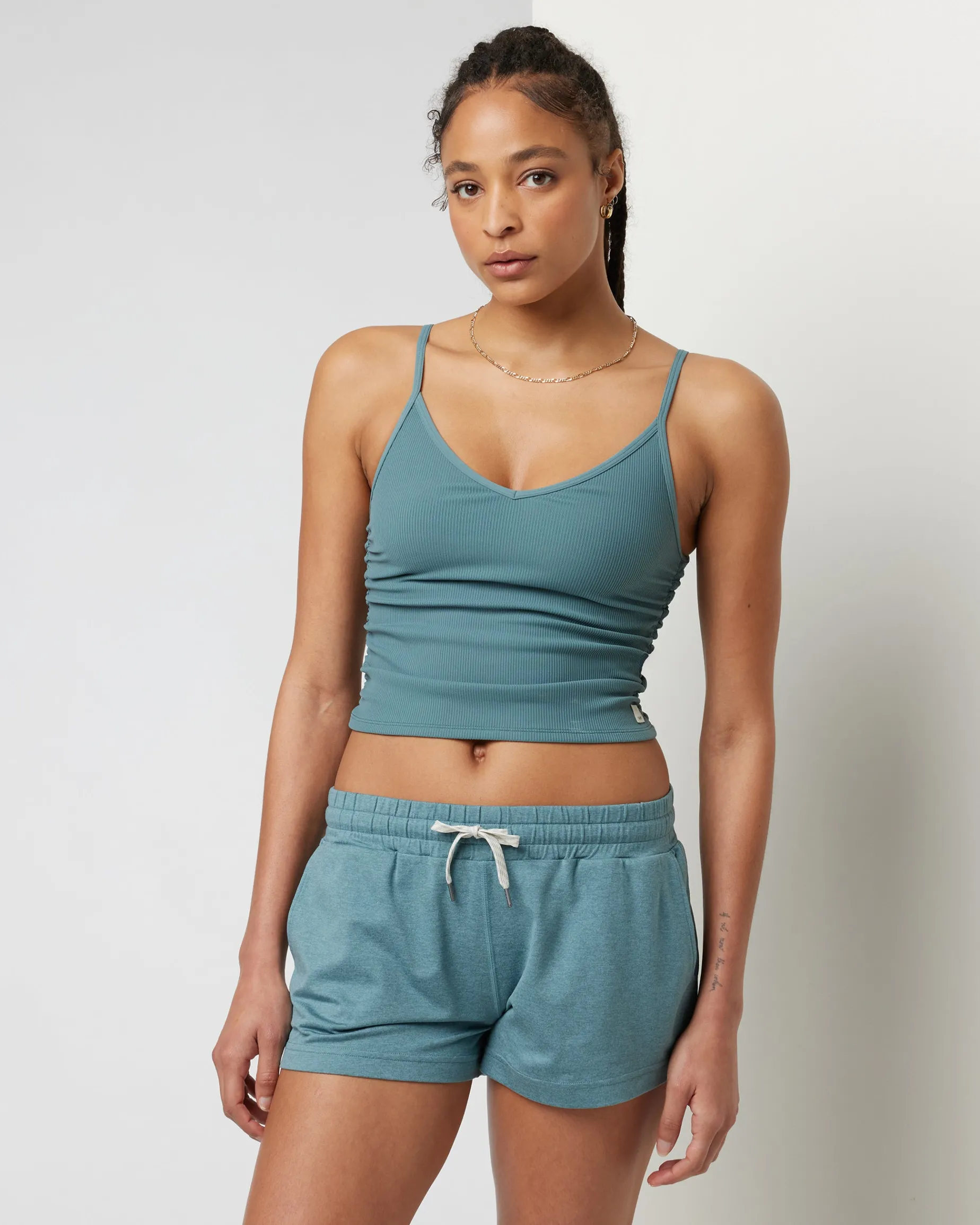 Rib Ruched Tank