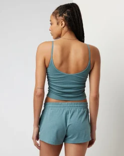 Rib Ruched Tank