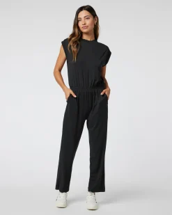 Short Sleeve Lux Crew Jumpsuit