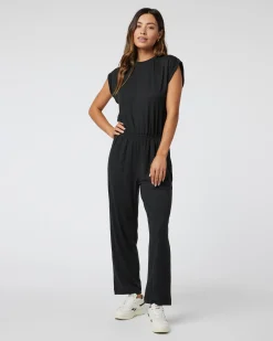 Short Sleeve Lux Crew Jumpsuit