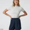 Short Sleeve Pose Mock Neck