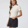 Short Sleeve Pose Mock Neck