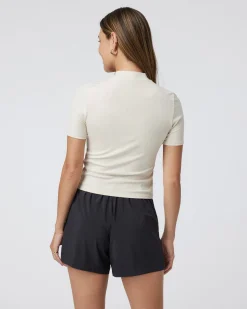 Short Sleeve Pose Mock Neck